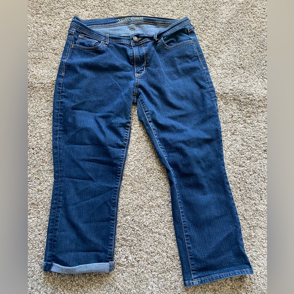 Old Navy Sweatheart Cropped Capris Curvy Dark Blue Women's Jeans 10